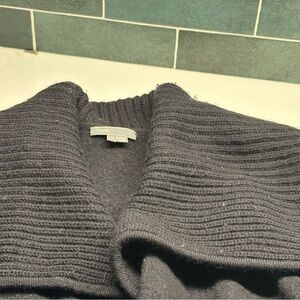 Vince boiled wool open cardigan, shawl collar